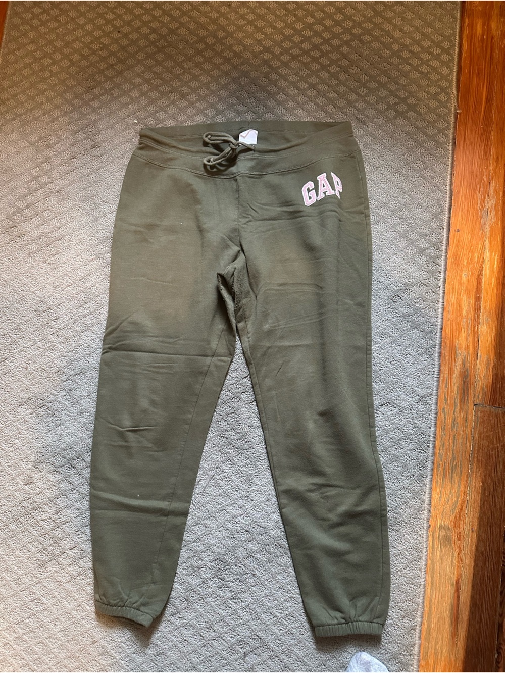 GAP Olive Green Drawstring Joggers with Logo